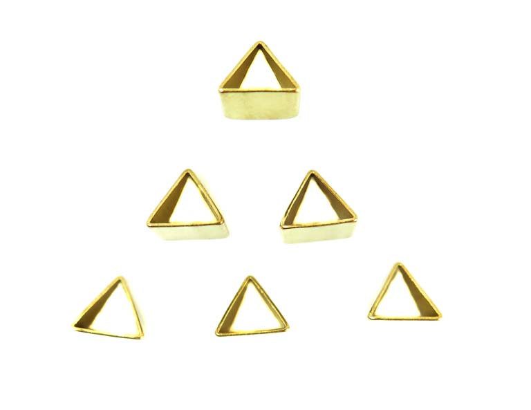 Tiny Pyramid Triangle Tube Charms
