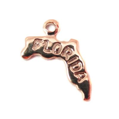 rose gold plated Florida state charms