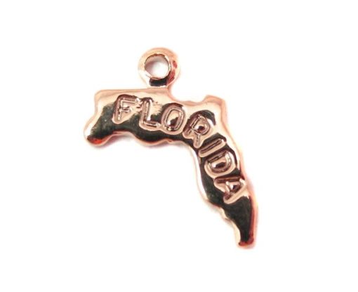 rose gold plated Florida state charms
