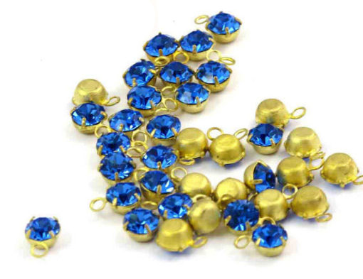 Swarovski crystal blue drop charm