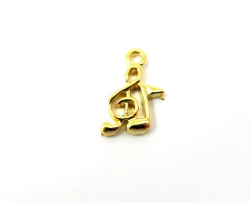 Vintage Gold Plated Music Note Casting Charms