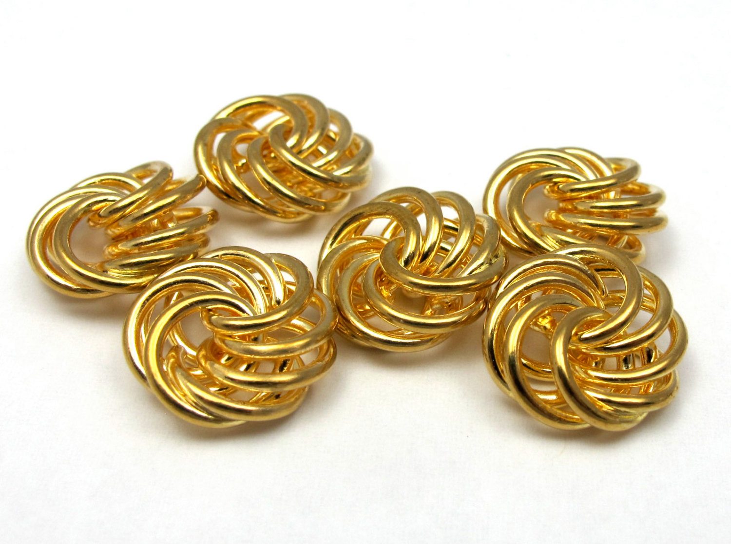 Vintage Gold Plated Spiral Knot Charms | Brooklyn Charm