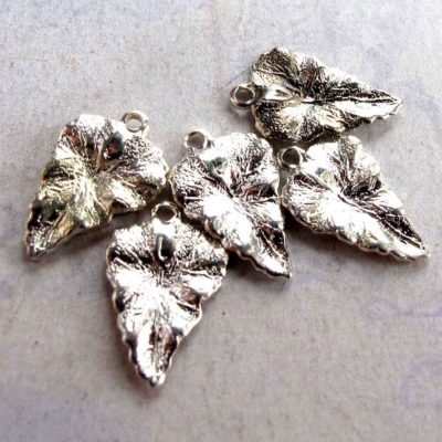 Vintage Silver Plated Leaf Charms