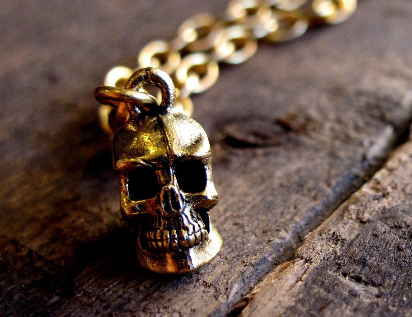 Gold Pure Stainless Steel Skull Chain Bracelet Biker Bangle 23mm 8.66''  Hip-Hop | eBay