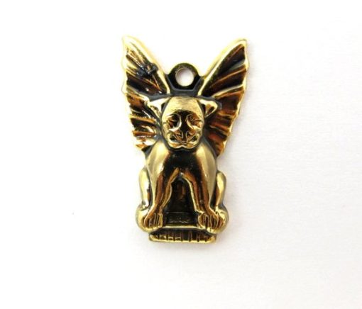 vintage gold plated gargoyle charms