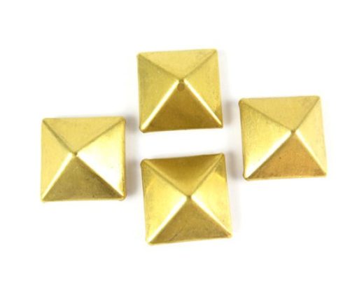 brass 3d pyramid charms