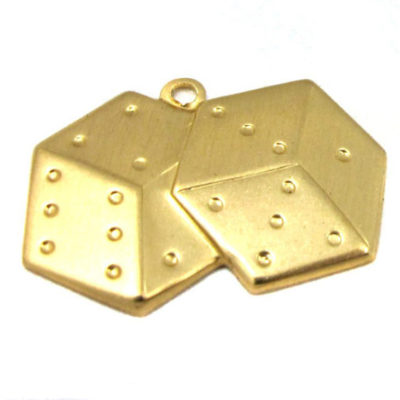 brass dice charms