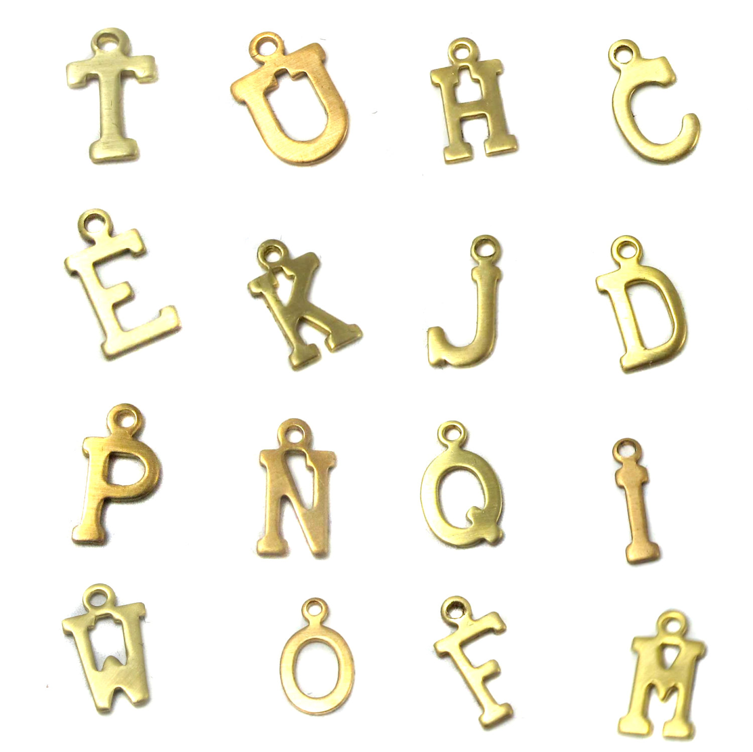 Brass Alphabet Charms