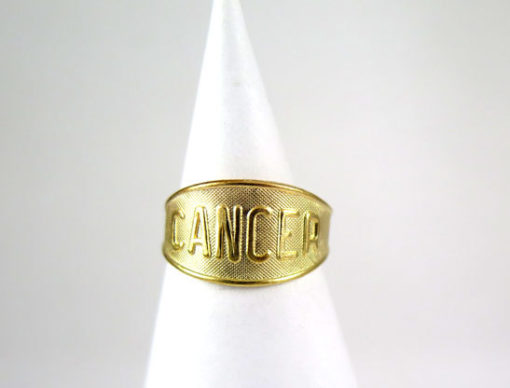 Raw Brass Astrological Sign Ring - CANCER