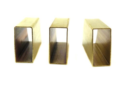 Raw Brass Geometric Tube Bead Pendants
