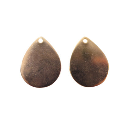 rose gold plated engraving teardrop charms