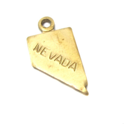 Tiny Raw Brass Nevada State Charms