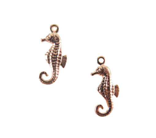 Tiny Rose Gold Plated Sea Horse Charms