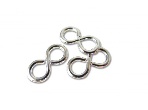 Vintage Rhodium Plated Infinity Connector Charms