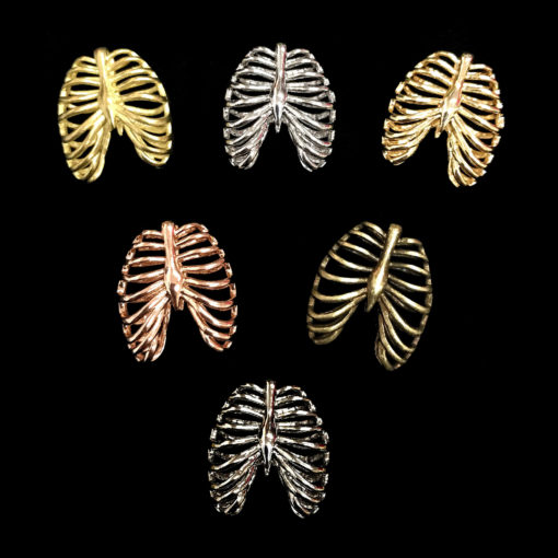 anatomical human rib cage pendants all finishes