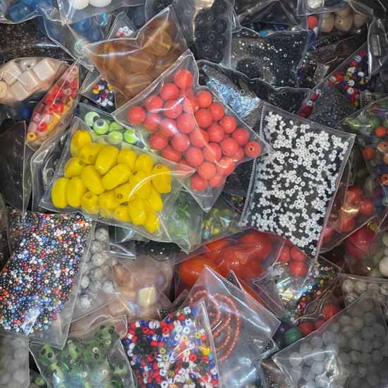 Over 3 Pounds of Assorted Beads for Jewelry Making
