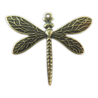 Antiqued Brass Dragon Fly Charms