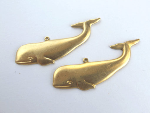 Brass Whale Pendants