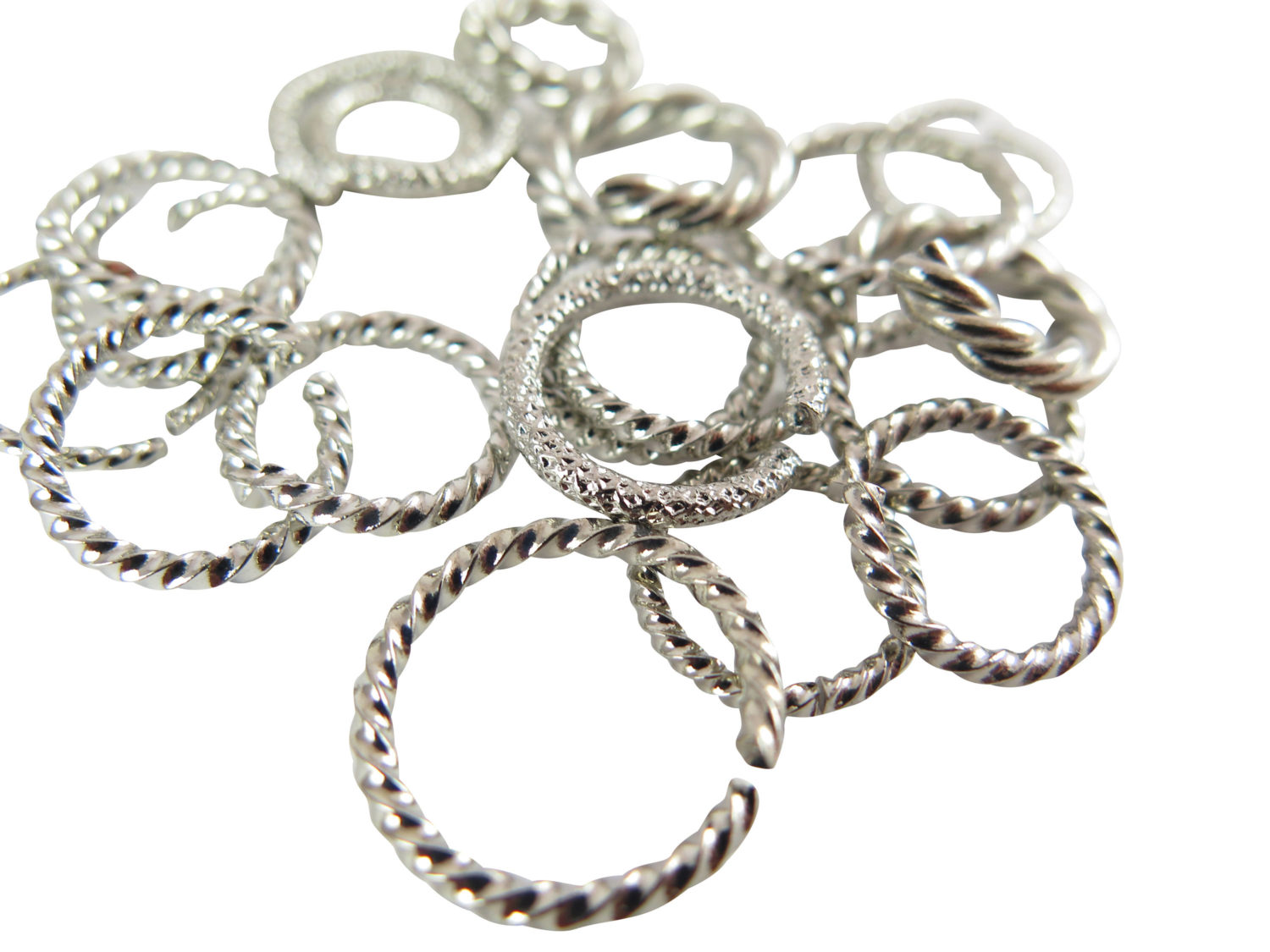 Heavy Duty Textured Stainless Steel Jump Rings