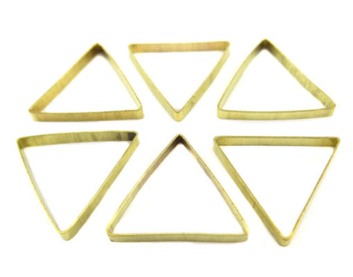 Raw Brass Geometric Triangle Charms