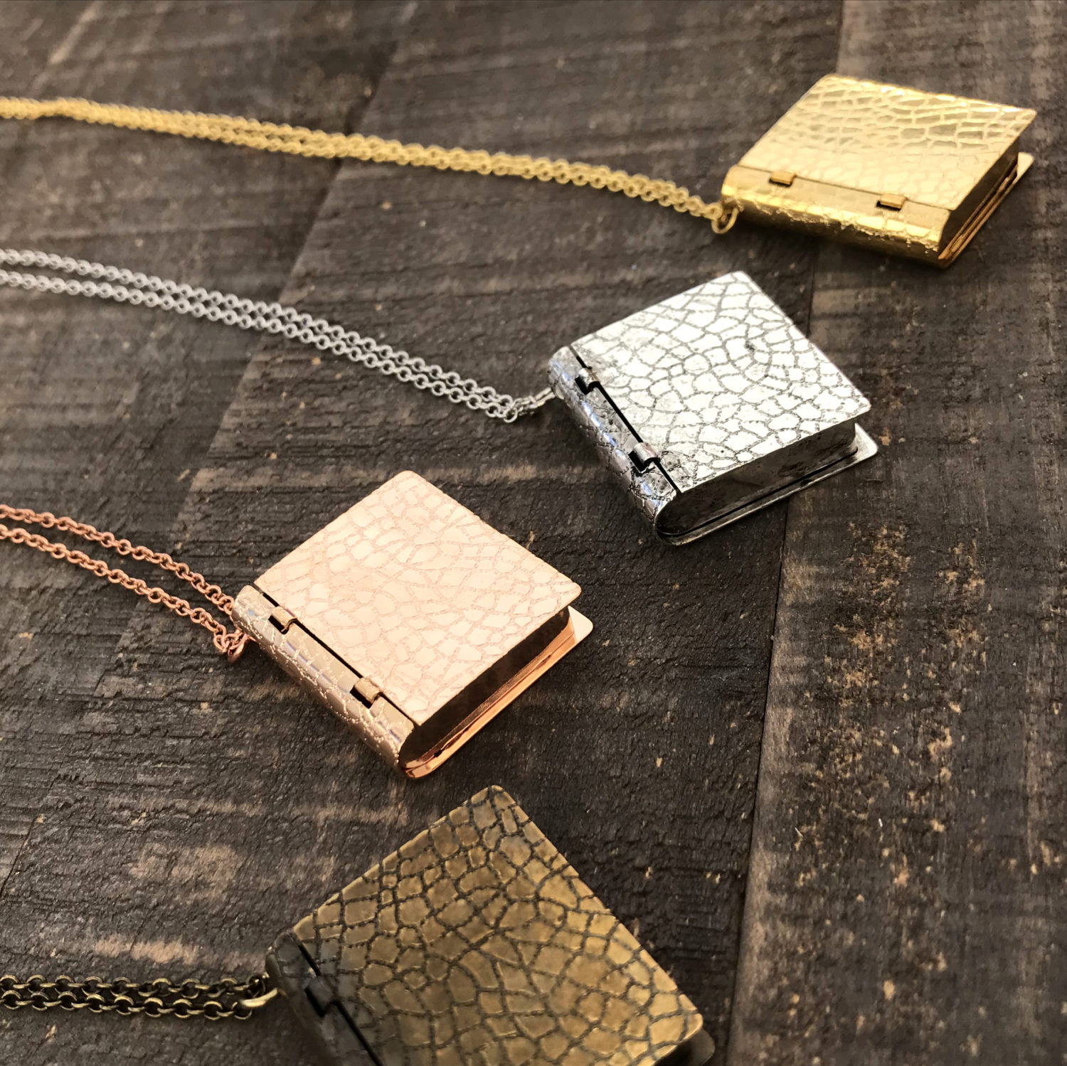 Mini book locket Allah sterling silver & gold options – MONA BELLA CUSTOM  JEWELRY DESIGN