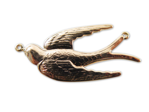 Rose Gold Plated Flying Sparrow Bird Pendant