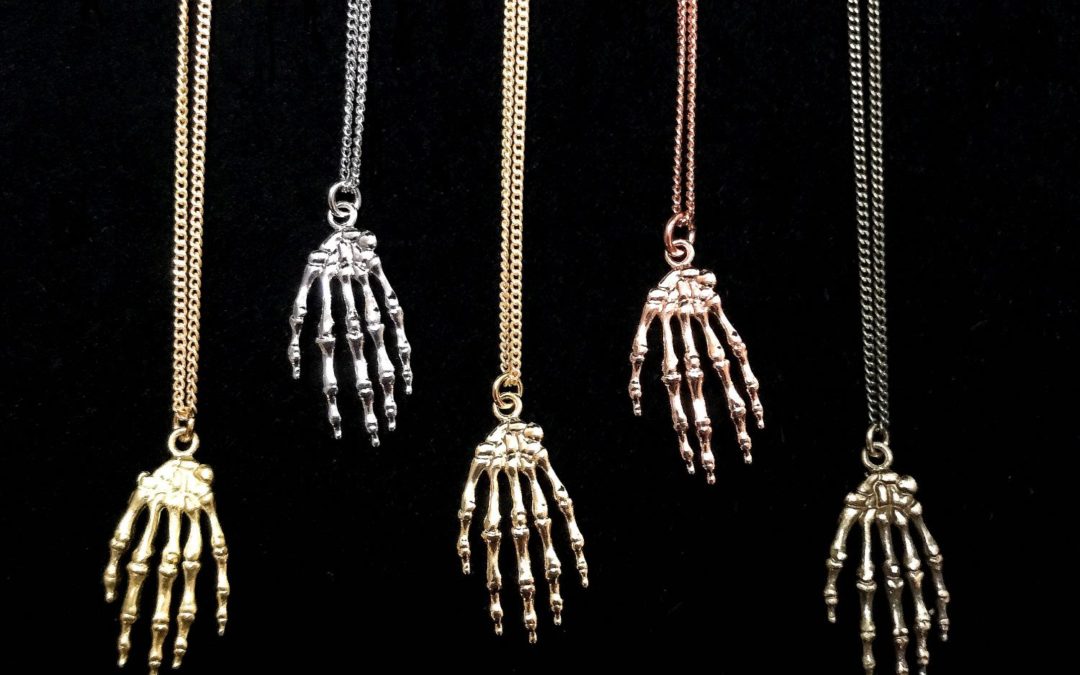 Skeletal Hand Necklace – Select Your Finish!