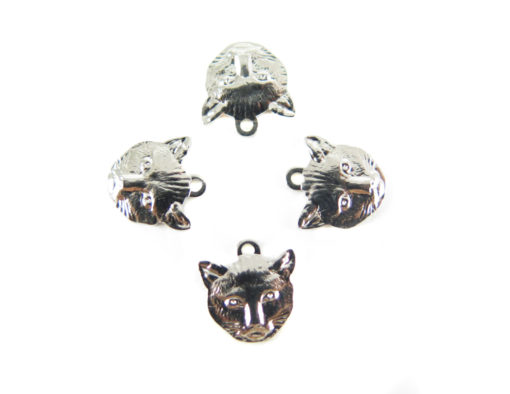 Small Rhodium Plated Cat Charms