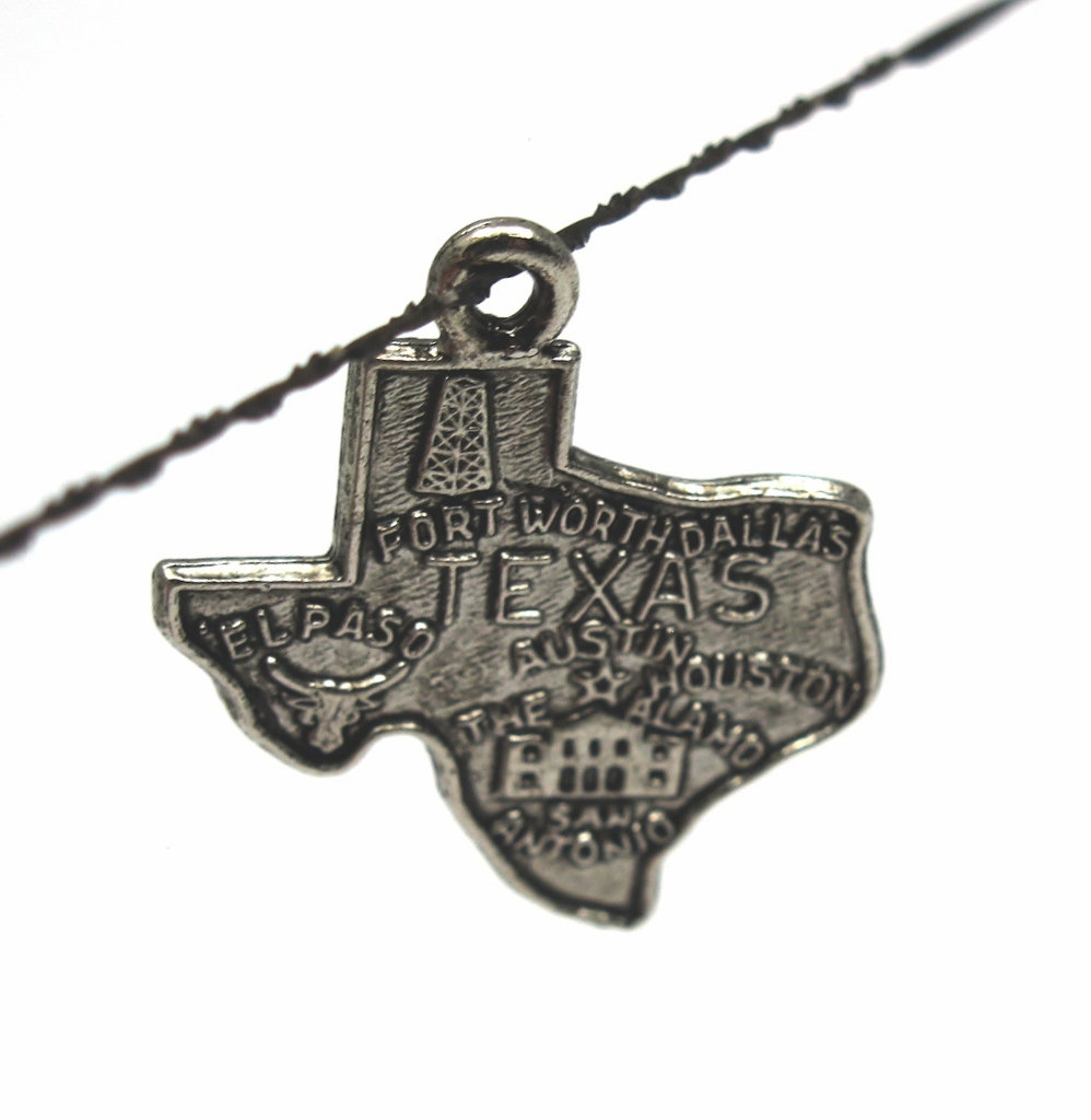 Vintage Antique Silver Plated Texas State Charms V308 4X 25/% off SALE