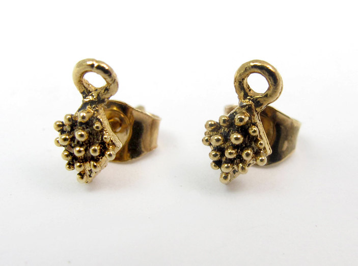 Gold Plated Pewter Butterfly post earrings jewelry 