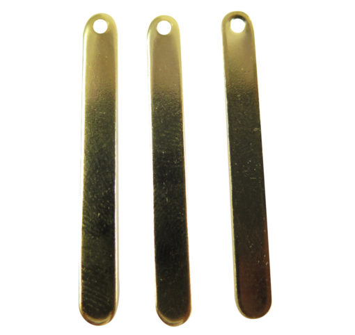 18k Gold Plated Engraving Oval Stick Charms
