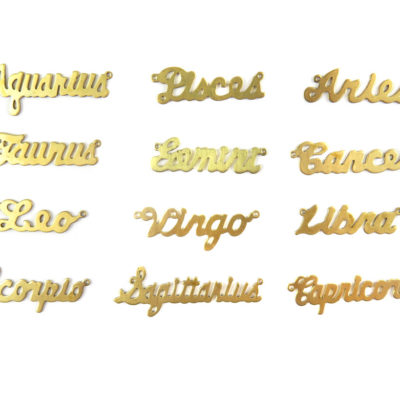 Brass Astrological Name Plate Pendants