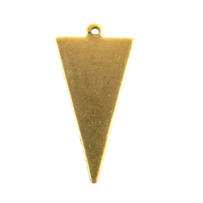 Brass Chevron Upside Down Triangle Engraving Charms