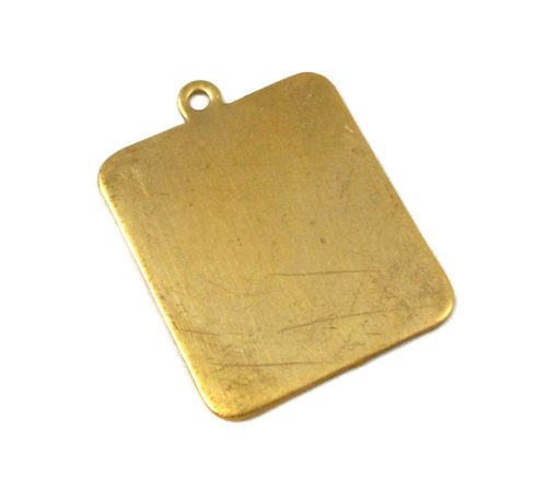 Brass Rectangle Engraving Pad Charms