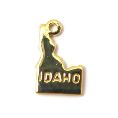 gold plated Idaho state charms