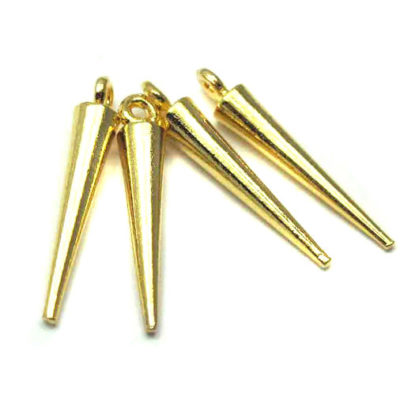 gold plated spike charms