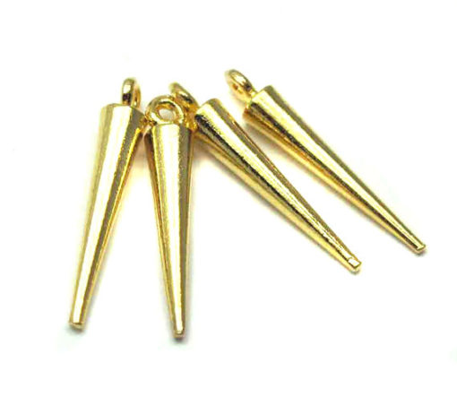 gold plated spike charms
