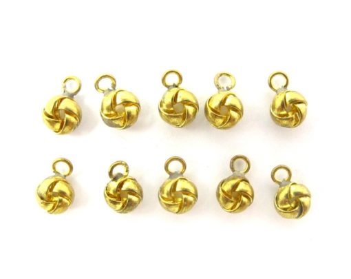 vintage yellow gold tiny knot charms