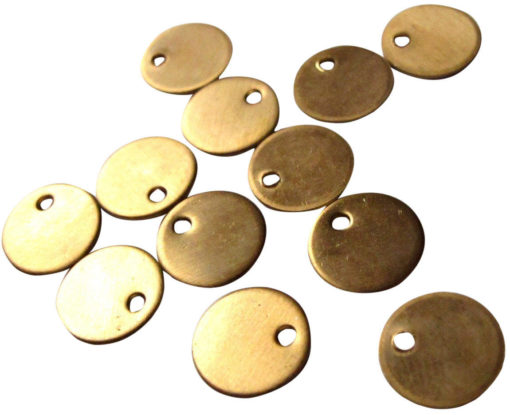 Raw Brass Engraving Circle Charms