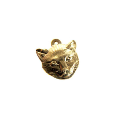 Small Brass Cat Charms