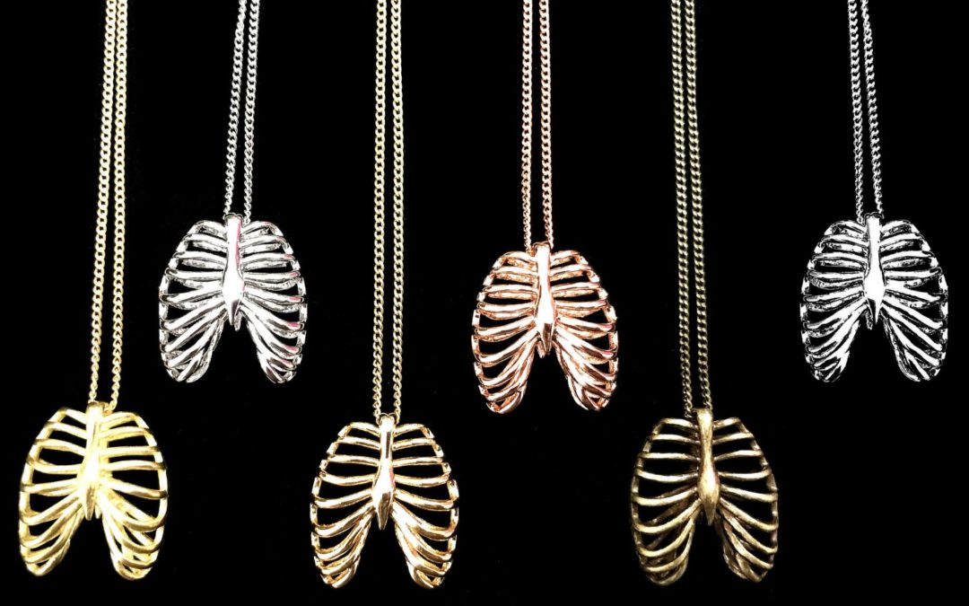 Three Dimensional Rib Cage Necklace – Select Your Finish!