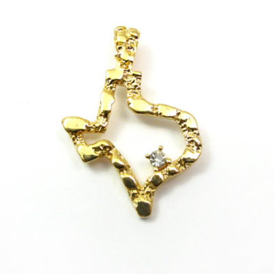 vintage gold plated Texas pendants with cubic zirconia
