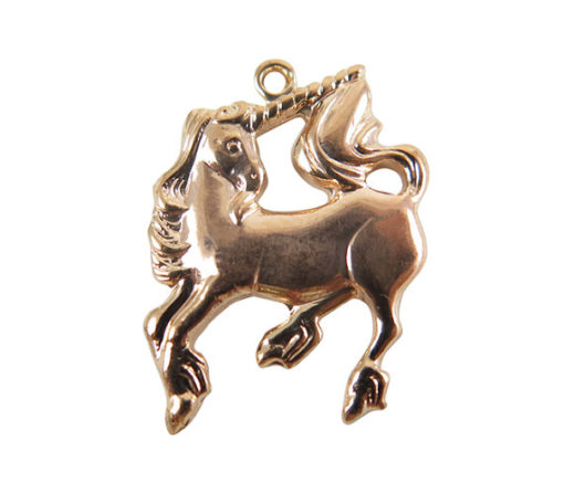rose gold plated unicorn charms