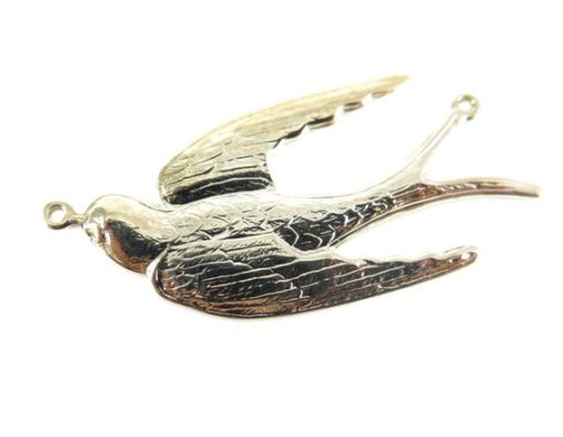 rhodium plated sparrow charms
