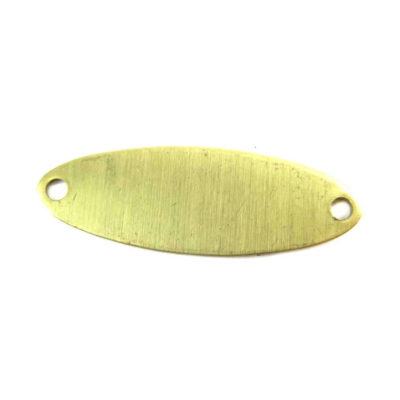 engraving brass oval double hole pendants