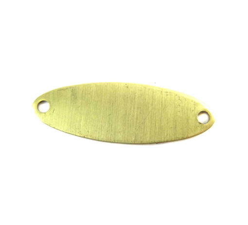 engraving brass oval double hole pendants