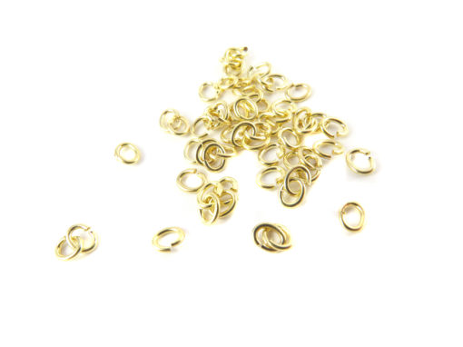 gold plated oval jump rings