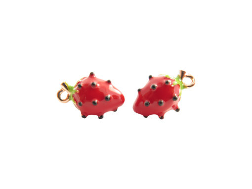 gold plated strawberry charms
