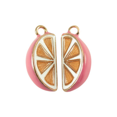 gold plated grapefruit charms