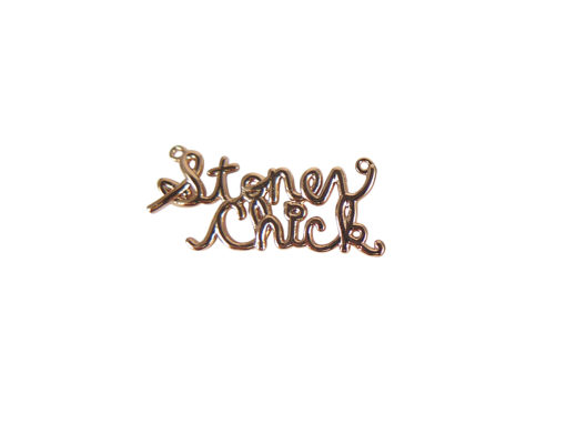 rose gold plated stoner chick nameplate charms